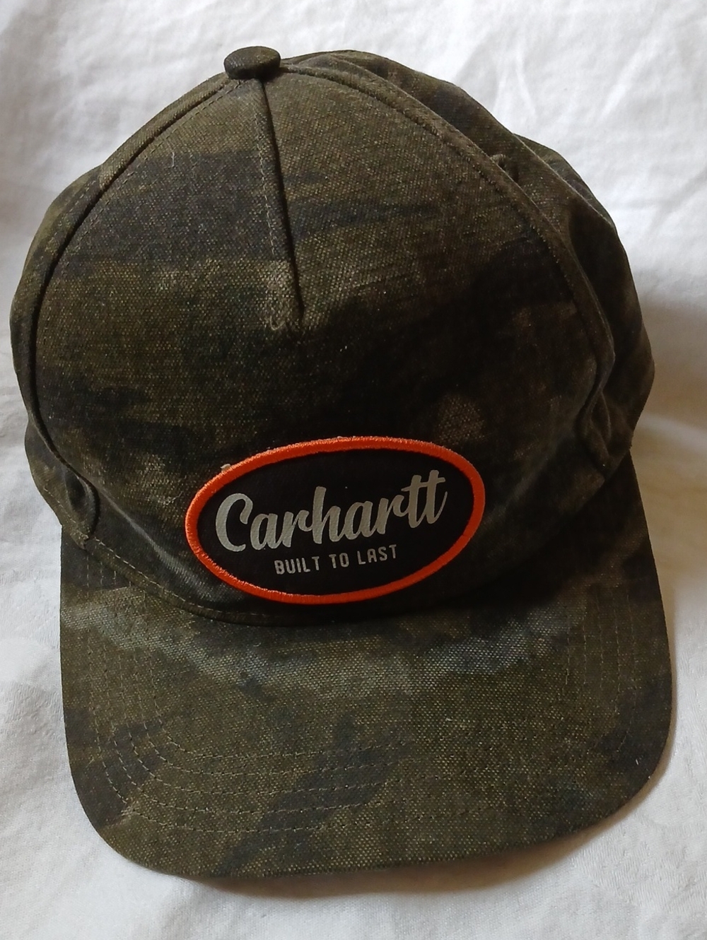 Carhartt Built to Last Camo Snapback Hat Adjustable Baseball Cap